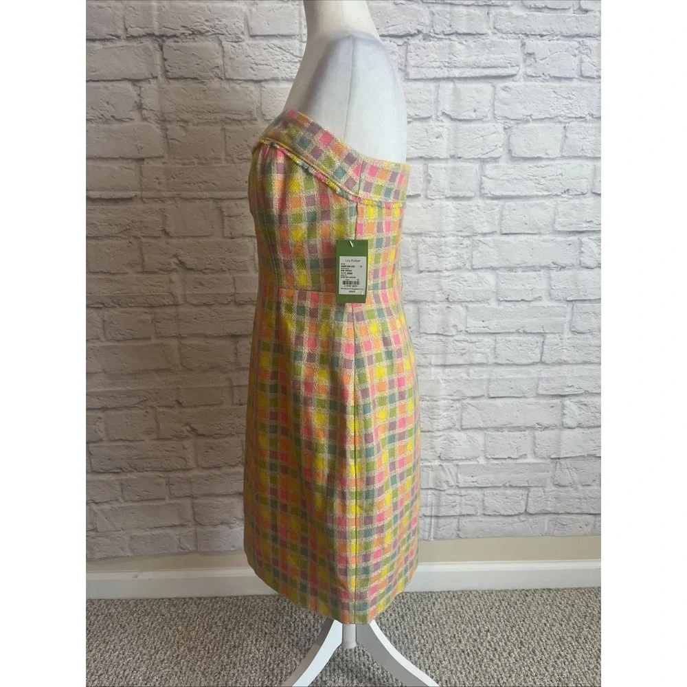 Lilly Pulitzer NWT Coquette Preppy Strapless BiBi Boucle Tweed Party Dress 10 - Picture 8 of 14